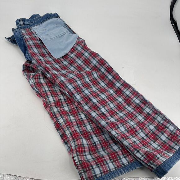 *Vintage Y2K Gap Loose Fit Plaid Flannel Lined Jeans Chore Worn Size 22 SHORT - Picture 11 of 15